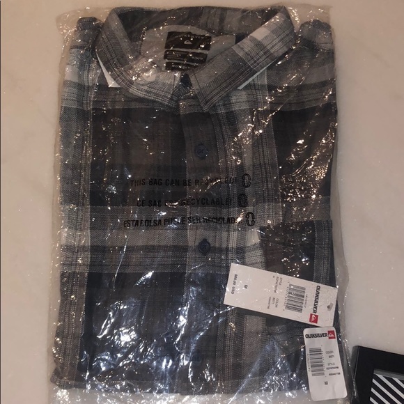 🆕Quiksilver BLUE NIGHT FATHERFLY CHECK (bst1) - Picture 4 of 4